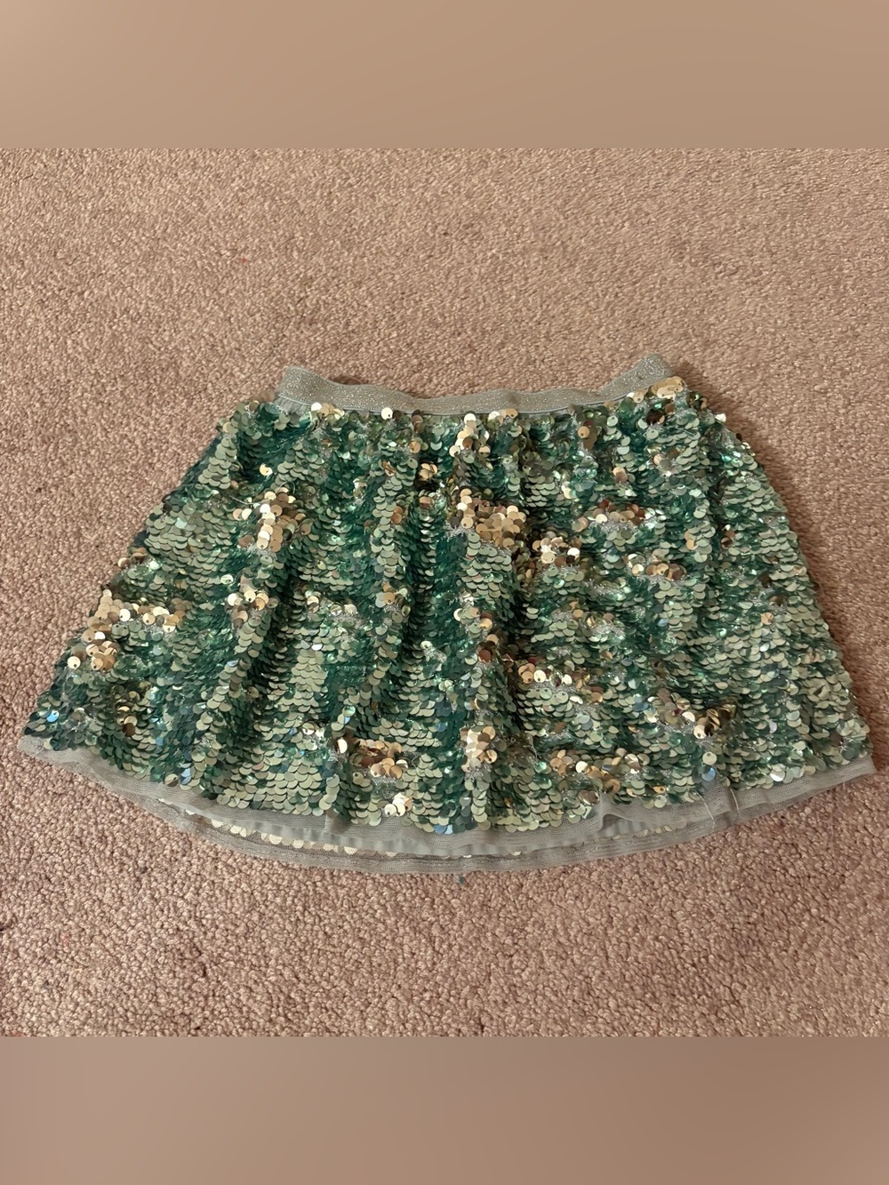 H&M 3-4 years Green Sequin Mini Skirt - Sparkling Party Skirt